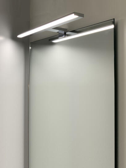 Zrcadlo 5mm 80 x 60 cm leštěná hrana LED lampička PURE LIGHT